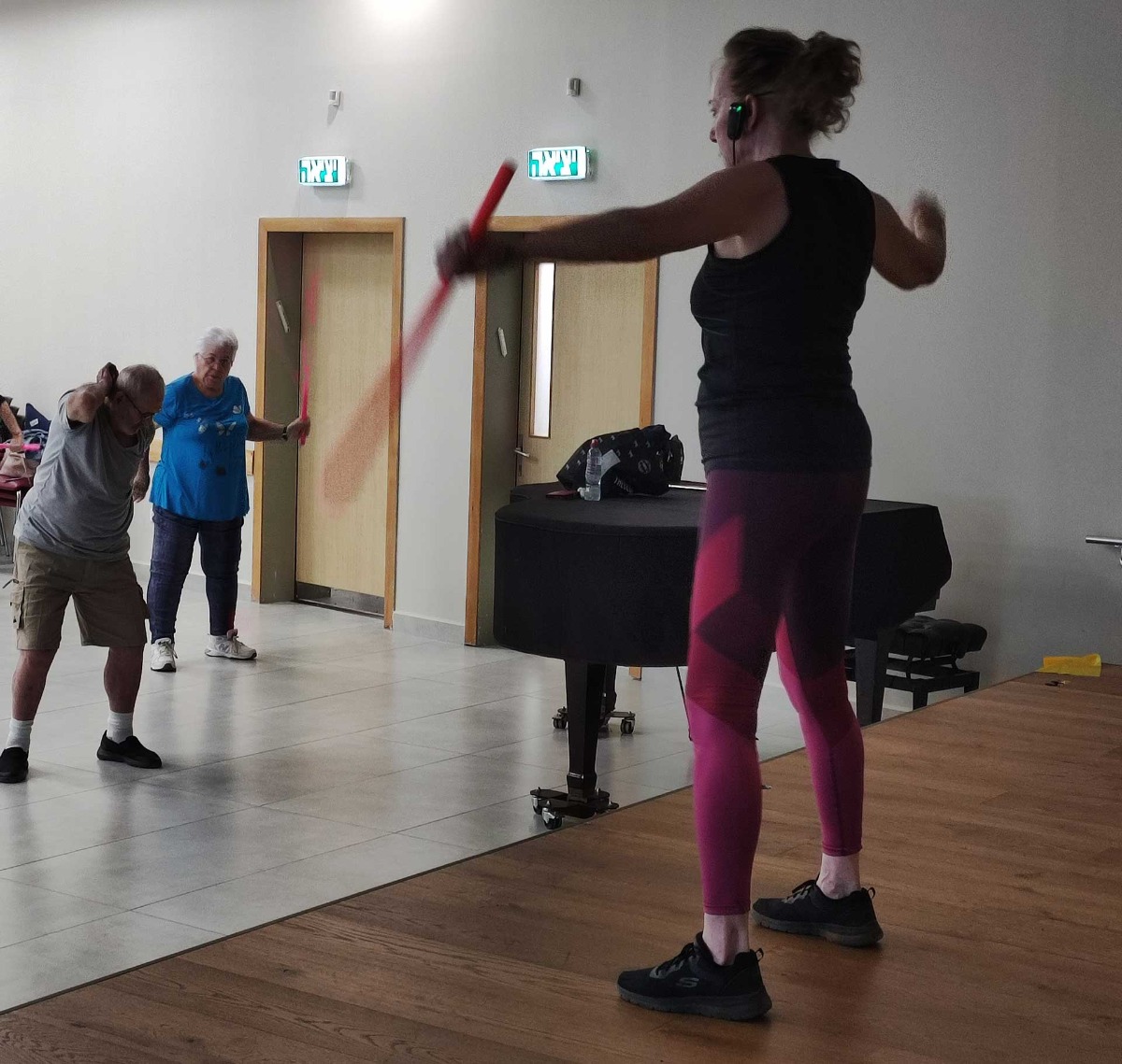 שיעור ספורט עם מיכל לרנר